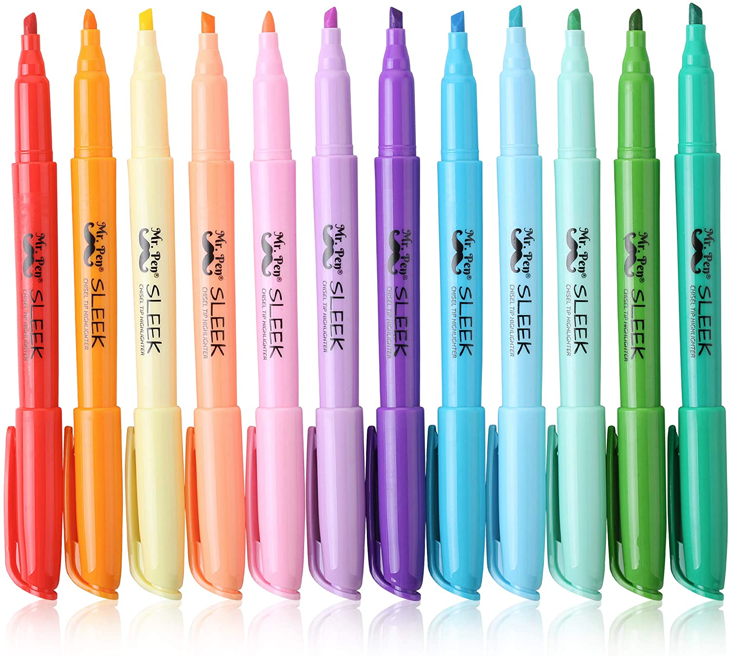Pastel Highlighters Assorted Colors Fast Dry Set Bible Marker, School 12 Pack-image