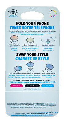 PopSockets Luxe Tidepool Checker Teal Green Glitter Bling Pop Socket PopGrip