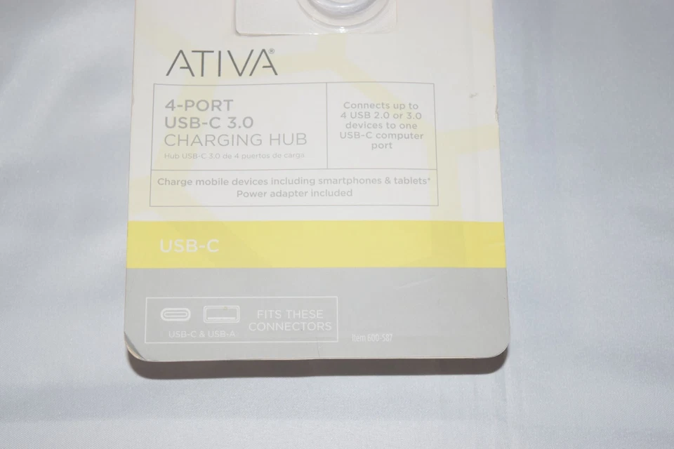 Ativa Hub USB-C 3.0 de 4 Puertos, Conectividad de Alta Velocidad, Blanco, 600-587 - ¡NUEVO! Foto 3 de 4
