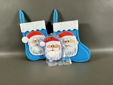 Rudolph the Red Nosed Reindeer Lot of 3 Santa Claus Mini Stocking Key Chain