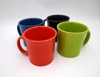 Fiestaware Set of 4  - Coffee Tea Mug Cup Large Tapered Fiesta D  Ring