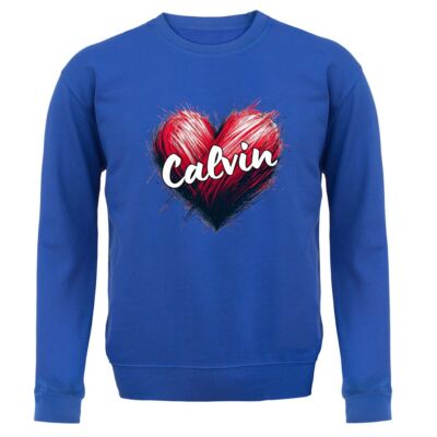Love Heart Calvin - Erwachsenen Hoodie / Pullover - Sänger Text Fan Tour Love Concert