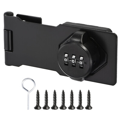 Cabinet Password Lock Rotary Hasp Locks Door Security Latch Lock Slide Latch