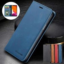 For iPhone 12 13 14 Pro Max 15 Plus Folding Leather Card Pocket Phone Case