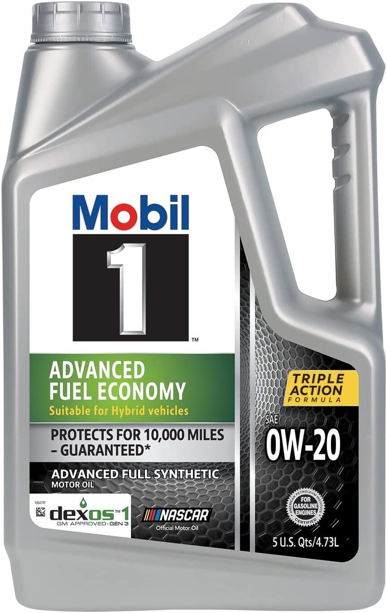 Mobil 1 Advanced Fuel Economy Full Synthetic Motor Oil 0W-20, 5