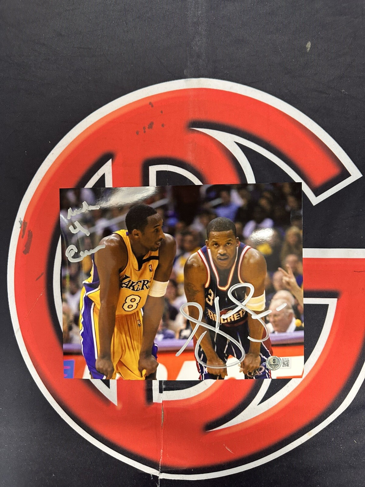 Steve Francis Autographed Signed Maryland Terrapins 8x10 With Kobe Bryant Inscribed Mamba 4 Ever Beckett 