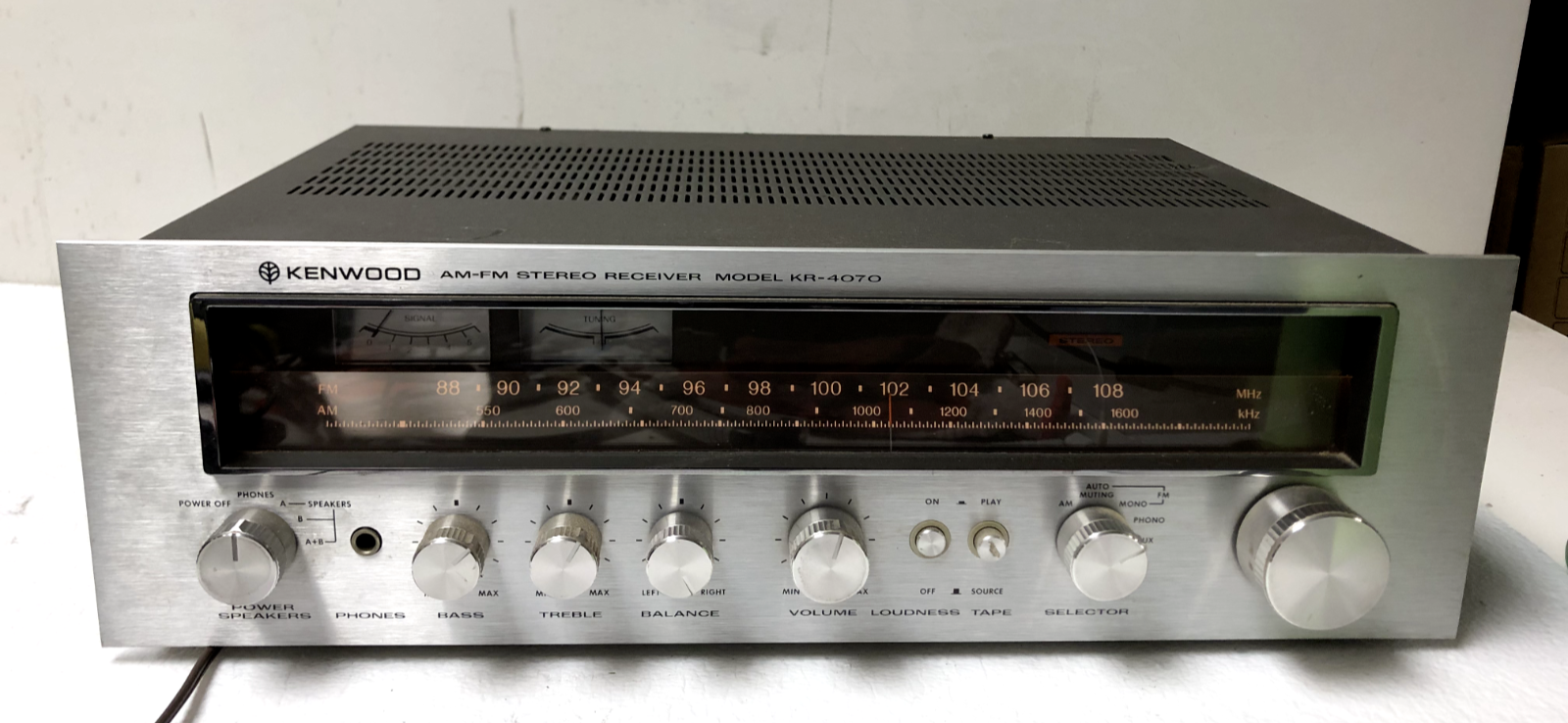 Vintage Kenwood KR4070 AM/FM Stereo Receiver POWER ON eBay