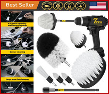 7Pc Drill Brush Set Car Detailing Kit Power Scrubber for Bathroom, Carpet, Tile