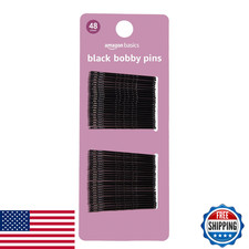 Retailer Basics No Slip Bobby Pins Black High Gloss 48 Count For Pain-Free