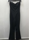 The Vanity Room Women's Black Strapless Twist Front Cutout Wide Leg Jumpsuit S — photo 2