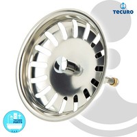 Tecuro SiebköRbchen Siebkorb Ø 81 Mm Metall-FüHrungsstange 8 Mm HöHenverstellung