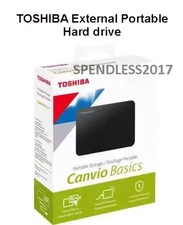 Toshiba Canvio Basics Portable External Hard Drive Black-500GB/1TB/2TB/4TB- NEW