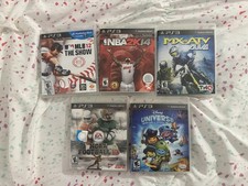 LOT OF 5 PS3 GAMES | MLB, NBA 2K, MXvsATV, NCAA FOOTBALL, DISNEY UNIVERSE