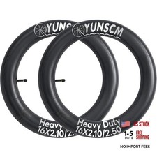 2 PCS 16" Heavy Duty Bike Tubes 16x2.10/2.50 AV32mm Schrader Valve 52/64-305