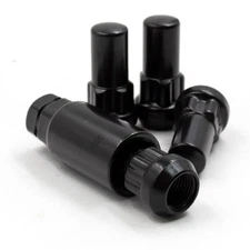 Lug Wheel Lock Nuts Black 14x1.5 Bulge Acorn Locking Lugs