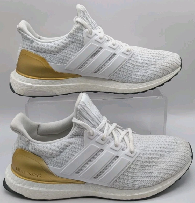 adidas UltraBoost White Gold Metallic | eBay