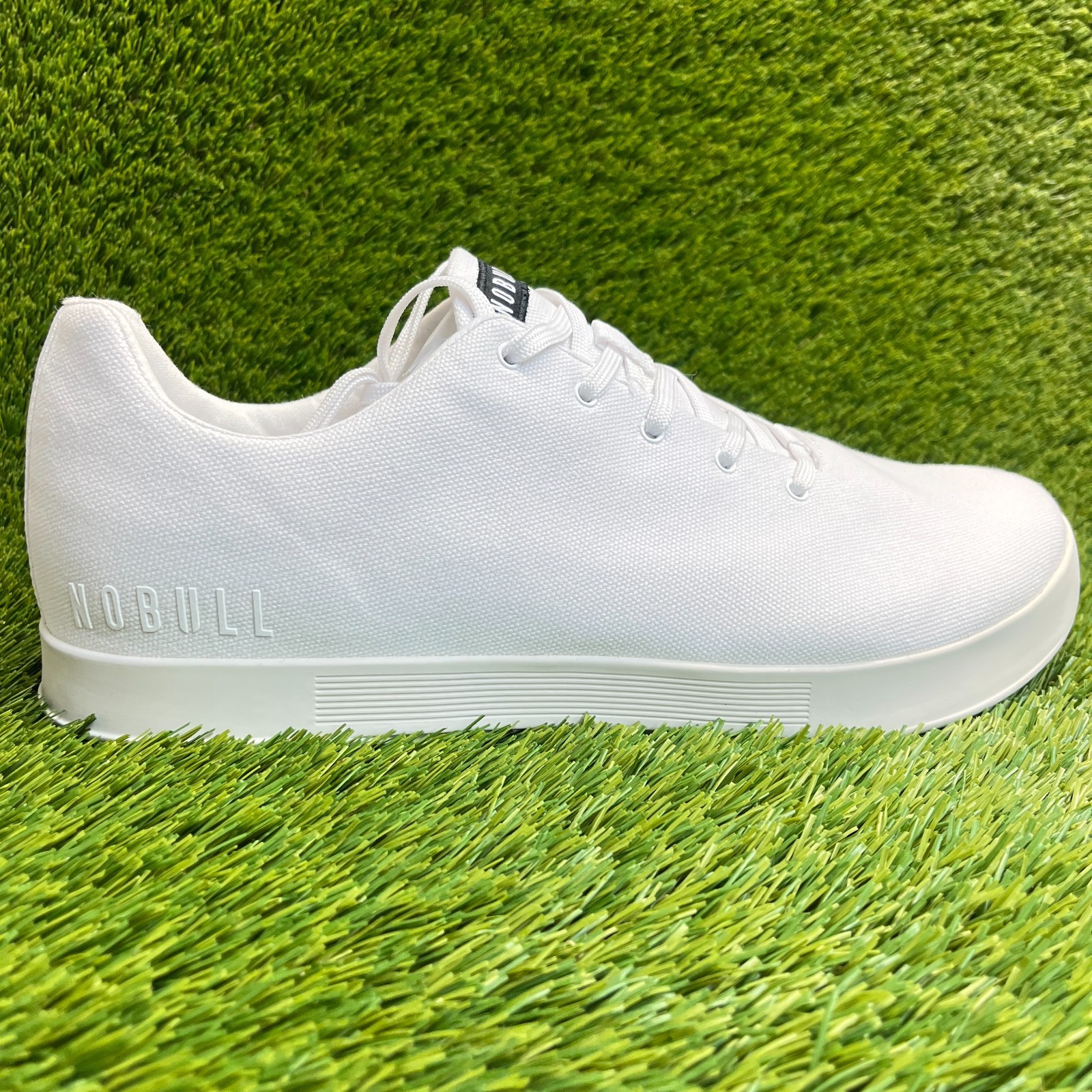 Nobull Canvas Trainer Mens Size 16 White Athletic Running Wa