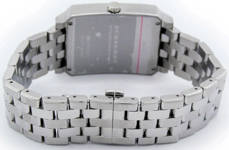 НОВЫЙ BURBERRY ГРАВИРОВАННЫЙ ЦИФЕРБЛАТ СЕРЕБРИСТОГО ТОНА ИЗ НЕРЖАВЕЮЩЕЙ СТАЛИ ЧАСЫ BU1900 - Изображение 2 из 4