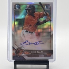 2018 Bowman Chrome 1st Auto Refractor /499 Cedric Mullins - Baltimore Orioles