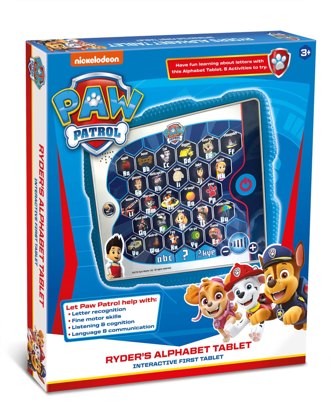 Paw Patrol Ryder's Alphabet Interactive Tablet Preschool
