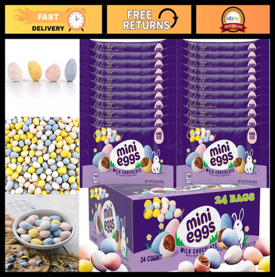 Bulk Mini Milk Chocolate Easter Eggs - 2 Lb Fun Size, Individually Wrapped Candy