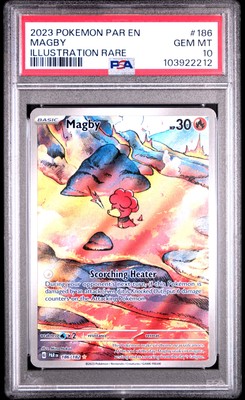 2023 POKEMON PAR EN-PARADOX RIFT ILLUSTRATION RARE #186 MAGBY PSA