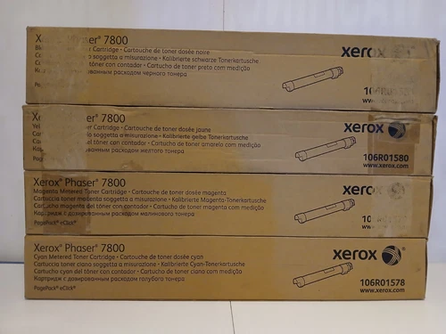 4 Pk Toners for Xerox Phaser 7800  106R01578/1579/1580/1581