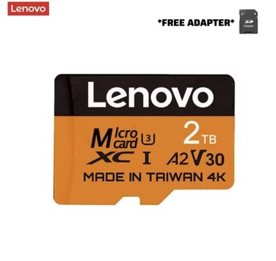 Lenovo 2TB Micro SD Card 4K High Speed *FREE ADAPTER* A2, NEW, FREE SHIPPING