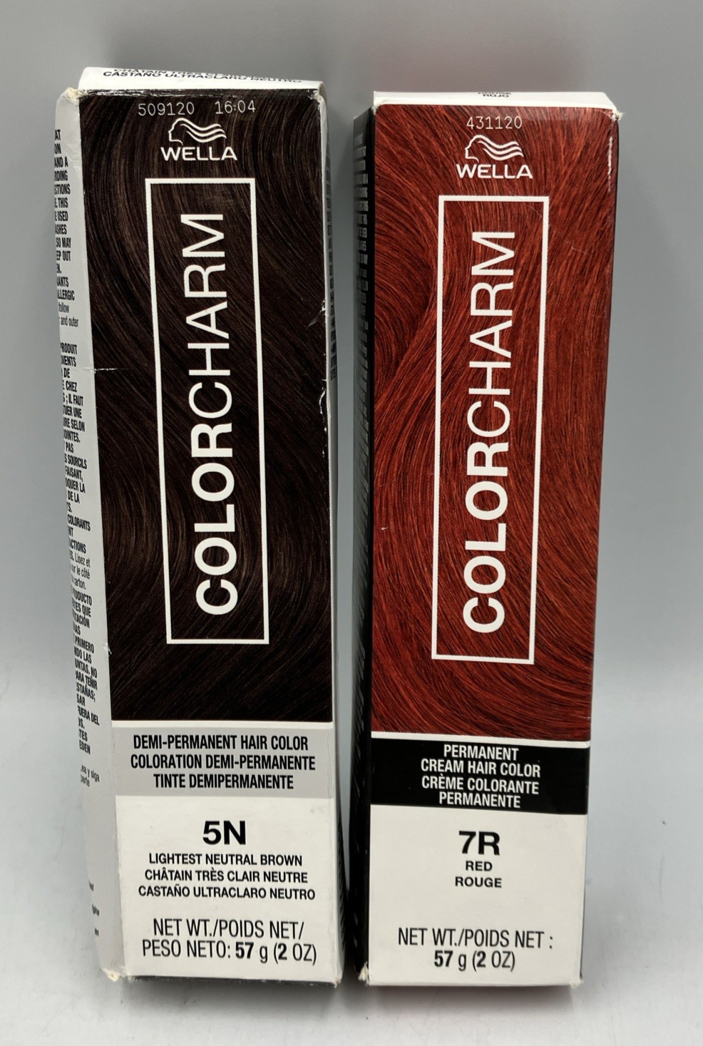 Charm Hair Color, 5n Lightest Neutral Brown & 7r Cream Hair Color Red