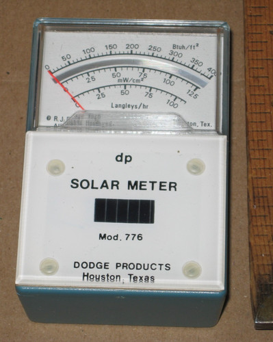 Solar Meter Mod.776 Dodge Products Houston Texas Tested!