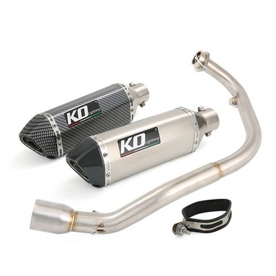 For CF-Moto ST125 Motorcycle Header Exhaust Front Link Pipe 51mm Muffler Tips