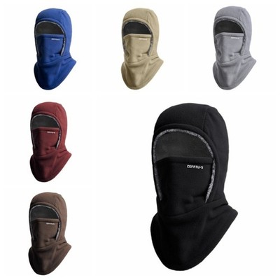 Fleece Sturmhaube Fahrradmütze Thermo winddicht warm Kapuze und Mütze kältefest