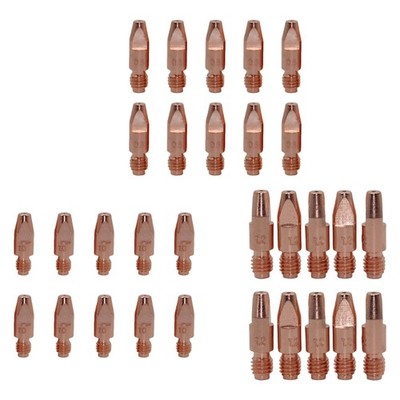 10Pcs M8x30mm Connectors Copper Tips 0.8/1.0/1.2mm Welding Tips For Industrial
