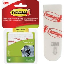 Command Poster Strips Value Pack, White, 48 Strips 17024-48ES Command 17024-48ES 0.31 per strip