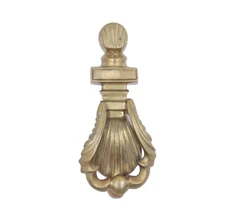 Antique Vintage Brass Scalloped Shell Door Knocker