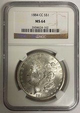 1884 Carson City Morgan Dollar MS64 NGC Graded Silver $1 Coin