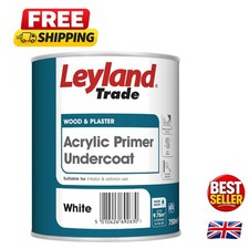 Leyland Trade White Acrylic Primer Undercoat 750ml – Odour Blocking & Waterproof
