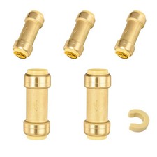 (Pack of 5) 1/2 Inch Push Fit Check Valve Brass fitting, Push to Connect Pex,...