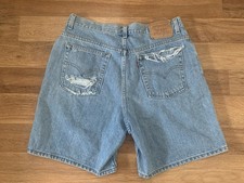 Vtg 2001 Levi  s Made in USA Distressed Denim Shorts - Women  s 14 M/S - Y2K