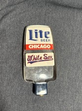 Vintage Breweriana  MLB Chicago White Sox ACRYLIC TAP HANDLE Miller Lite Beer