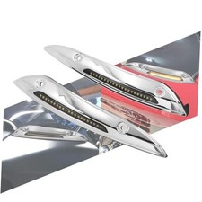 Windscreen Trim LED Light Windshield Turn Signal Lamp Running Fit for Chrome