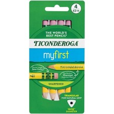 4-Count #2 HB Soft Yellow Wood-Cased Pencils with Erasers for School & Office