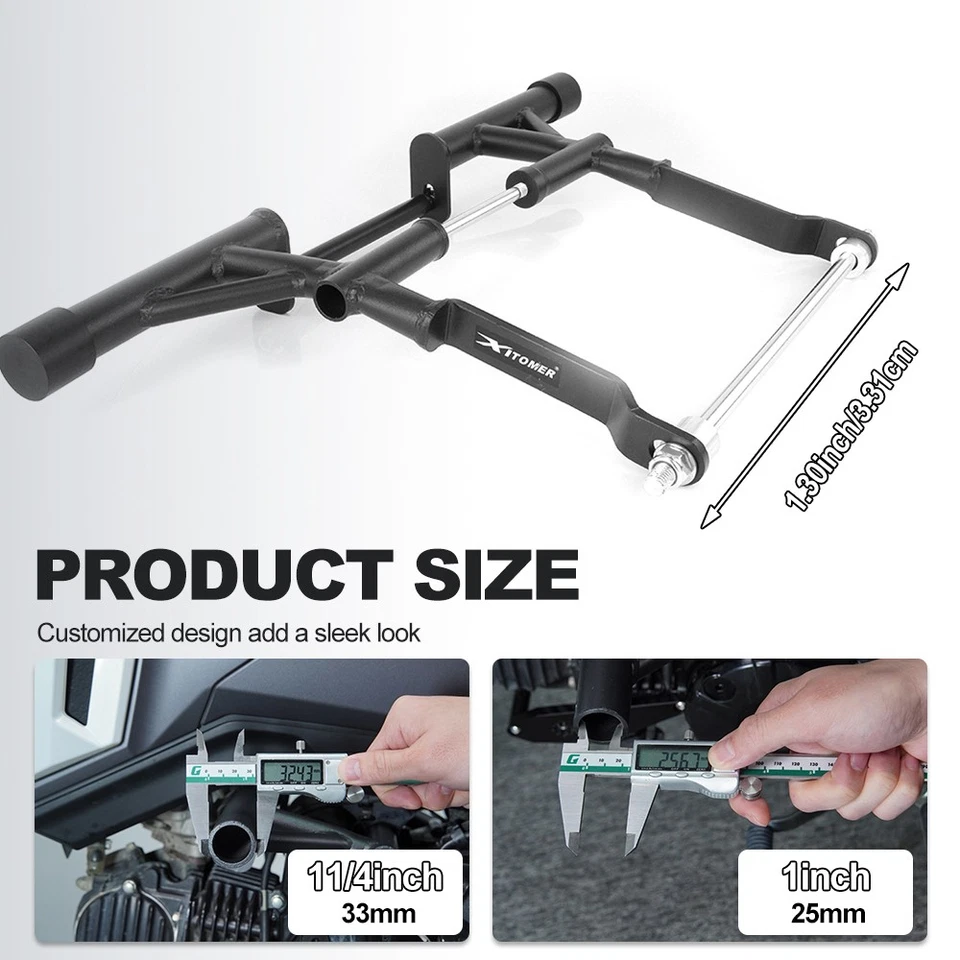 Juego de subjaula con clavijas de acrobacias y barra rascadora apta para Honda Grom 125 2016-2020 Foto 4 de 4