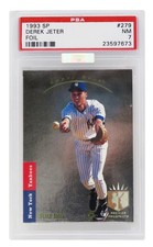 Derek Jeter 1993 SP Foil RC Rookie Card #279 (PSA 7 NM)(MBA Silver Certified)(G)