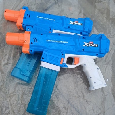 2er SET XSHOT - Water Turbo Stream Motor Soaker - Motorisierter Wasserblaster sehr guter Zustand