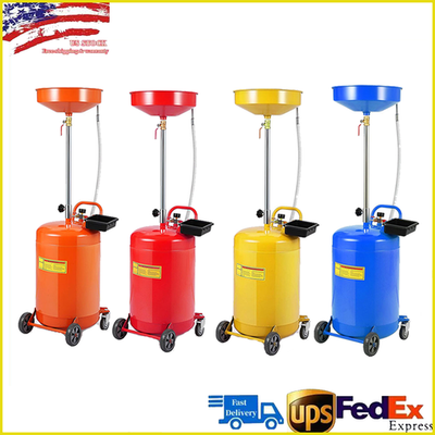 #ad 8 20Gallon Portable Waste Oil Drain Tank Oil Lift Drain Pan Air Operated Drainer $125.30