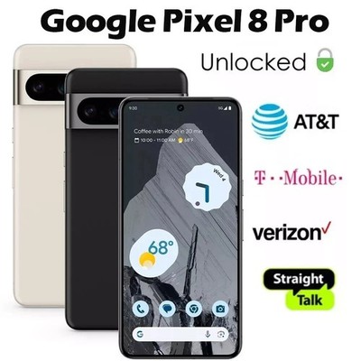 New Google Pixel 8 Pro 5G 128/256/512GB Factory Unlocked  All Colors & Memory-cn