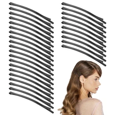 30pcs Black Jumbo Bobby Pins, 3.35 Inch Long Bobby Pins for Thick Updo Hair, Met