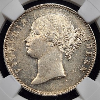 Silver 1840 B&C British India Rupee | NGC MS61