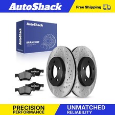 Front Drilled Slotted Brake Rotors Ceramic Pads for 2005-2010 Ford Escape